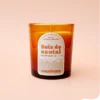 Bougie parfumée Bois de Santal en verre ambré, cire de colza 160 g, fabrication artisanale, parfum boisé.