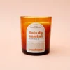 Bougie parfumée Bois de Santal en verre ambré, cire de colza 160 g, fabrication artisanale, parfum boisé.