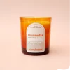 Bougie parfumée à la cannelle en verre ambré, cire de colza 160 g, fabrication artisanale.