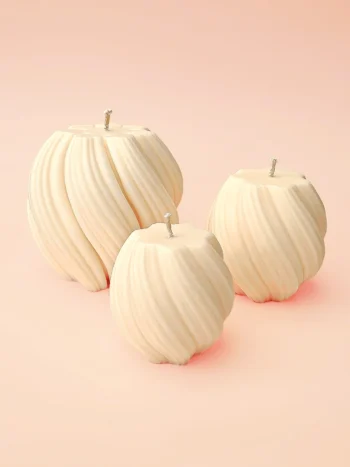 Hula Hoop | Bougie sculptée au look twisté Bougie décorative blanche en forme spiralée Hula Hoop, cire végétale de colza artisanale